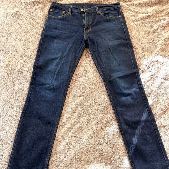 Levis Jeans Mens 32x30 Blue Denim 511 Slim Straight Skinny American Stretch Dark - Picture 1 of 4